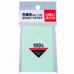 得力7155彩色百事贴  留言便签纸可粘贴  76*51mm随机色 （单位：包）