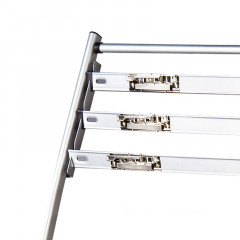 得力(deli)四层铝合金夹条报纸架9301报刊架 图书馆报夹条 宣传杂志展示架 高0.8米