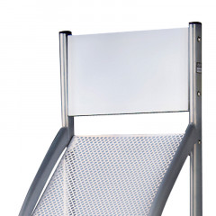 得力(deli)四层金属流线型报刊杂志架 9309书刊架 宣传册展示架落地资料架 高1.45米