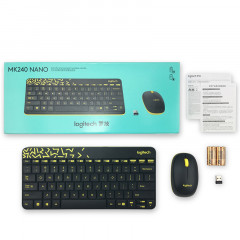 罗技（Logitech）MK240 Nano 键鼠套装 无线键鼠套装 办公键鼠套装